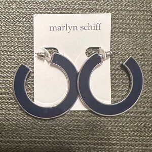 Marlyn Schiff Blue hoop earrings